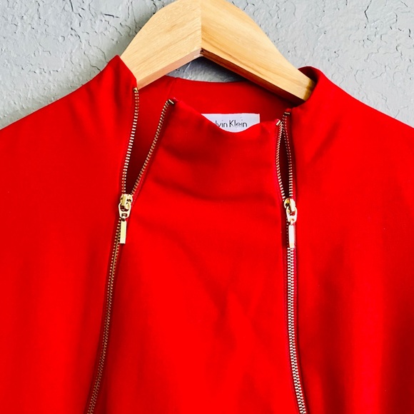 ❤️Calvin Klein NWT super sexy red zip up dress❤️ - Picture 3 of 5